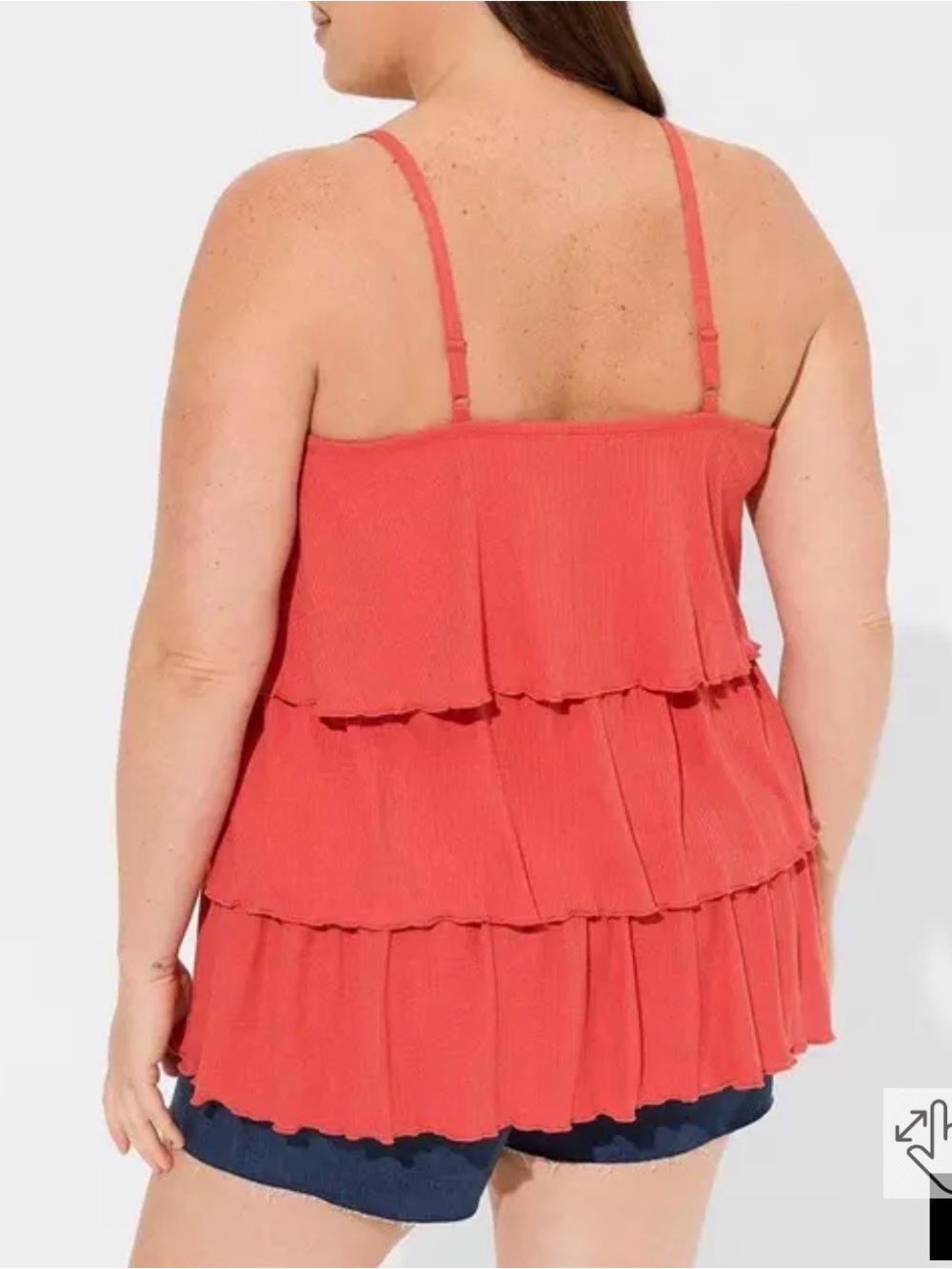 NWT Torrid Heritage Slub Square Neck Tiered Cami Size 4x (26) - Picture 2 of 5